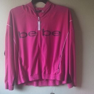 Bebe Fuchsia Zip-Up Jacket